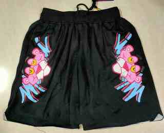 Men's Miami Heat Pink Black Just Don Swingman Throwback Shorts