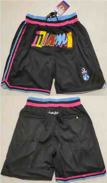 Men's Miami Heat Black Shorts (Run  Small)
