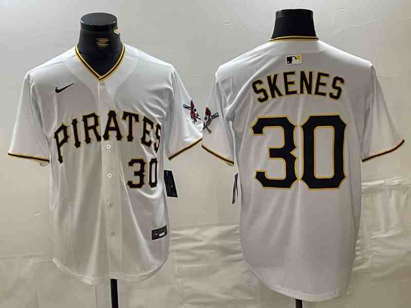 Men's Pittsburgh Pirates #30 Paul Skenes Nike White Home Limited Player Jersey