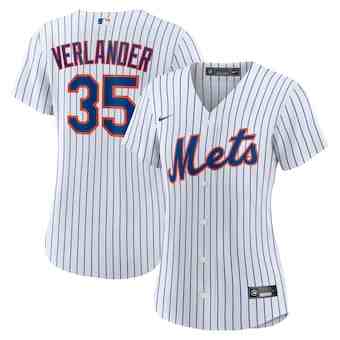 Women's New York Mets #35 Justin Verlander White Stitched MLB Cool Base Nike Jersey