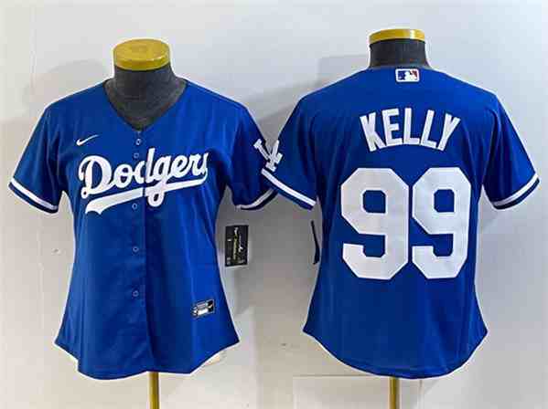 Women's Los Angeles Dodgers #99 Joe Kelly Blue Stitched Baseball Jersey