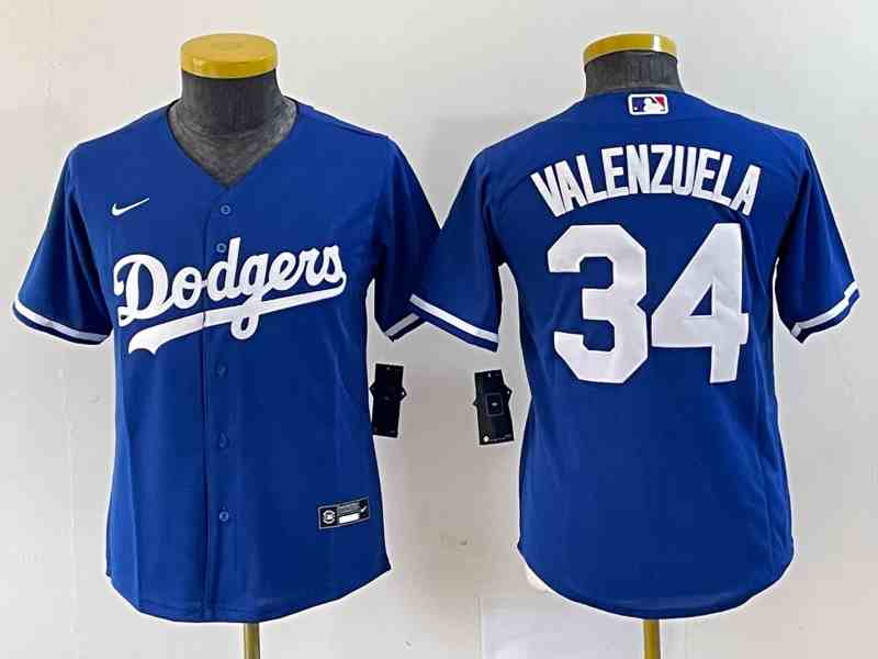 Women's Los Angeles Dodgers #34 Fernando Valenzuela Royal Alternate Replica Player Jersey