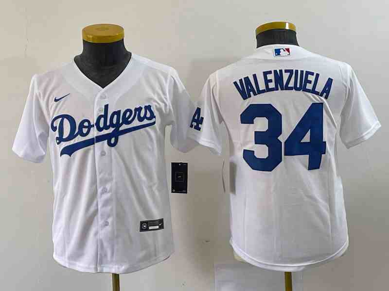 Women's Los Angeles Dodgers #34 Fernando Valenzuela White Home Replica Player Jersey