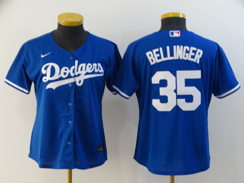 Women's Los Angeles Dodgers #35 Cody Bellinger Royal  Cool Base Jersey