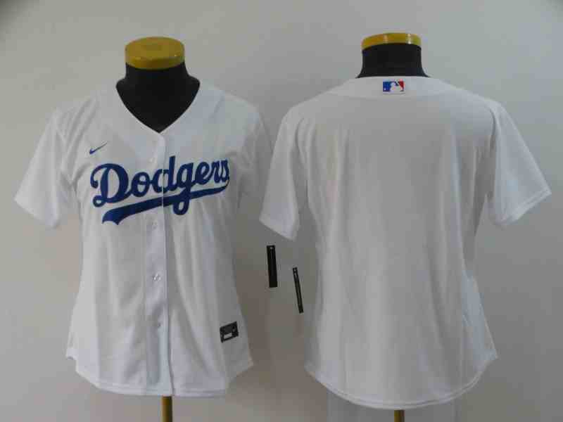 Women's Los Angeles Dodgers  White 2020 Gold Program Cool Base Team Jersey