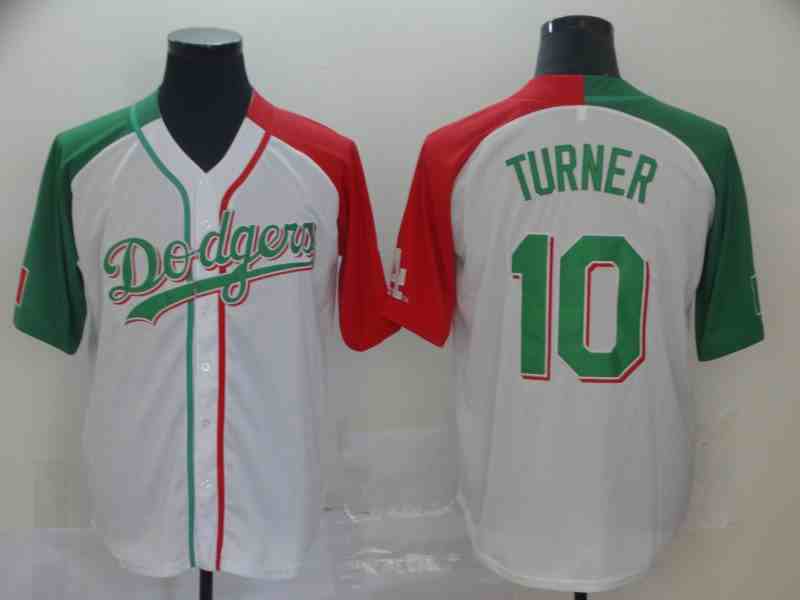 Men's Los Angeles Dodgers #10 Justin Turner White Mexican Heritage Culture Night Jersey Mexico