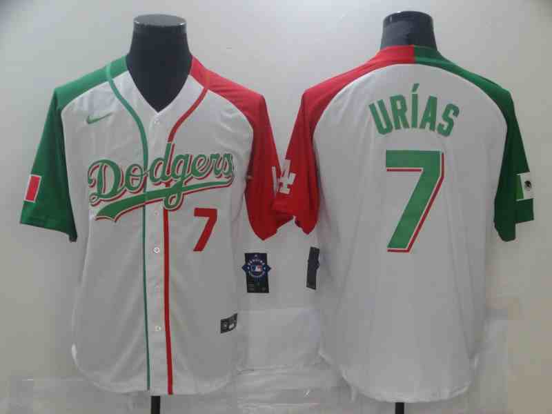 Men's Los Angeles Dodgers #7 Julio Urias White Mexican Heritage Culture Night Jersey