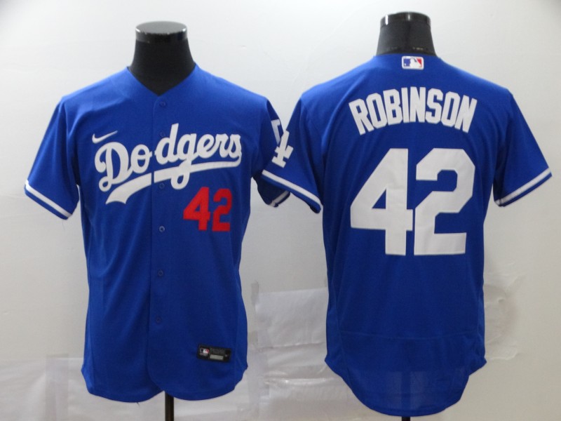 Men's Los Angeles Dodgers #42 Jackie Robinson Royal 2020 Nike Flexbase Jersey