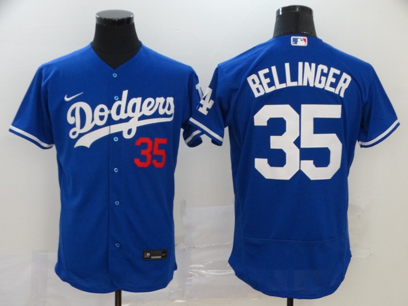 Men's Los Angeles Dodgers #35 Cody Bellinger Royal 2020 Nike Flexbase Jersey