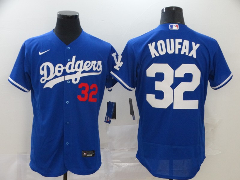 Men's Los Angeles Dodgers #32 Sandy Koufax Royal 2020 Nike Flexbase Jersey
