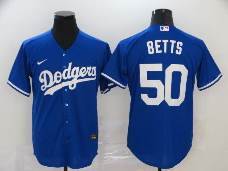 Men's Los Angeles Dodgers #50 Mookie Betts Royal 2020 Nike Cool Base Jersey