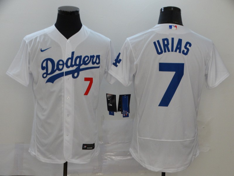 Men's Los Angeles Dodgers #7 Julio Urias White 2020 Nike Flexbase Jersey