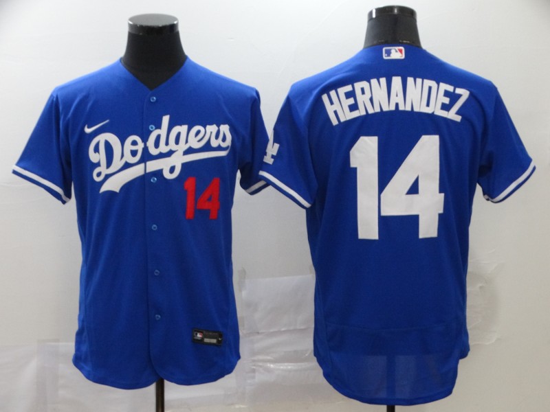Men's Los Angeles Dodgers #14 Enrique Hernandez Royal 2020 Nike Flexbase Jersey
