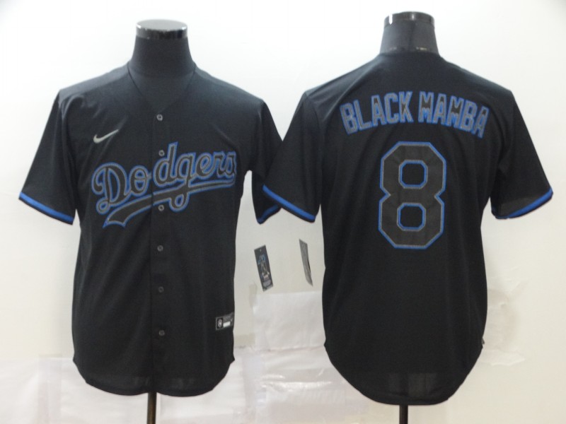 Men's Los Angeles Dodgers #8 Manny Machado Black Shadow 2020 Nike Cool Base Jersey