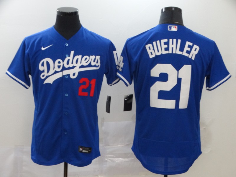 Men's Los Angeles Dodgers #21 Walker Buehler Royal 2020 Nike Flexbase Jersey