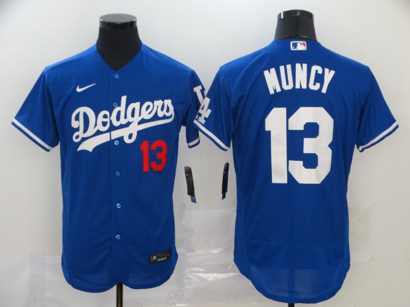 Men's Los Angeles Dodgers #13 Max Muncy Royal 2020 Nike Flexbase Jersey