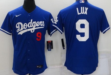 Men's Los Angeles Dodgers #9 Gavin Lux Blue Authentic Jersey
