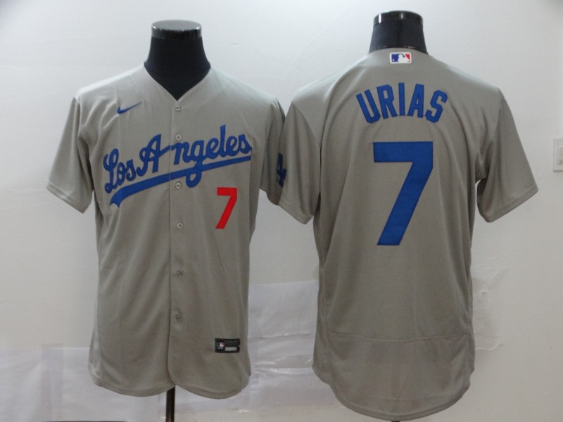 Men's Los Angeles Dodgers #7 Julio Urias Gray 2020 Nike Flexbase Jersey