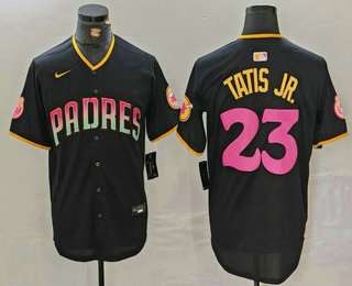 Men's San Diego Padres #23 Fernando Tatis Jr Black 20th Anniversary Cool Base Stitched Jersey_Jc