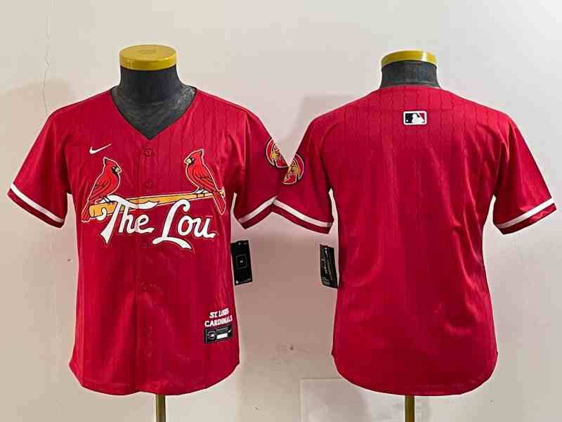 Youth St Louis Cardinals Blank Red 2024 City Connect Limited Stitched Jersey