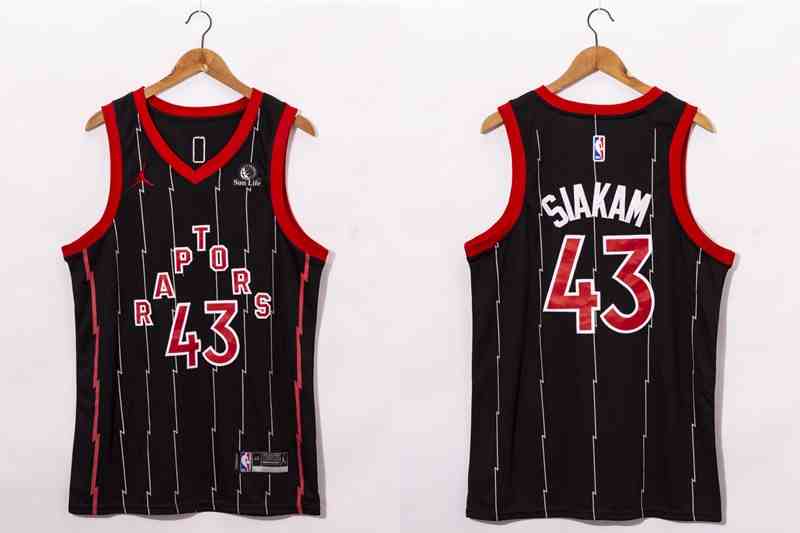 Men's Toronto Raptors #43 Pascal Siakam Black 2021 Brand Jordan City Edition Swingman Jersey With The Sponsor Logo