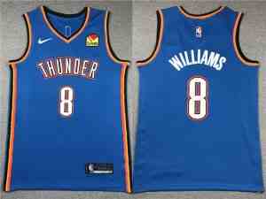 Oklahoma City Thunder #8 Jalen Williams Blue Swingman Jersey