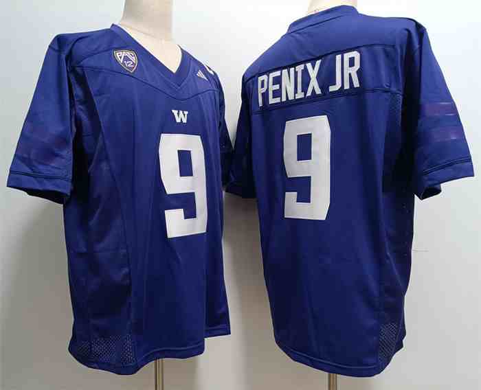 Men's Washington Huskies #9 Michael Penix Jr. Purple Stitched Jersey