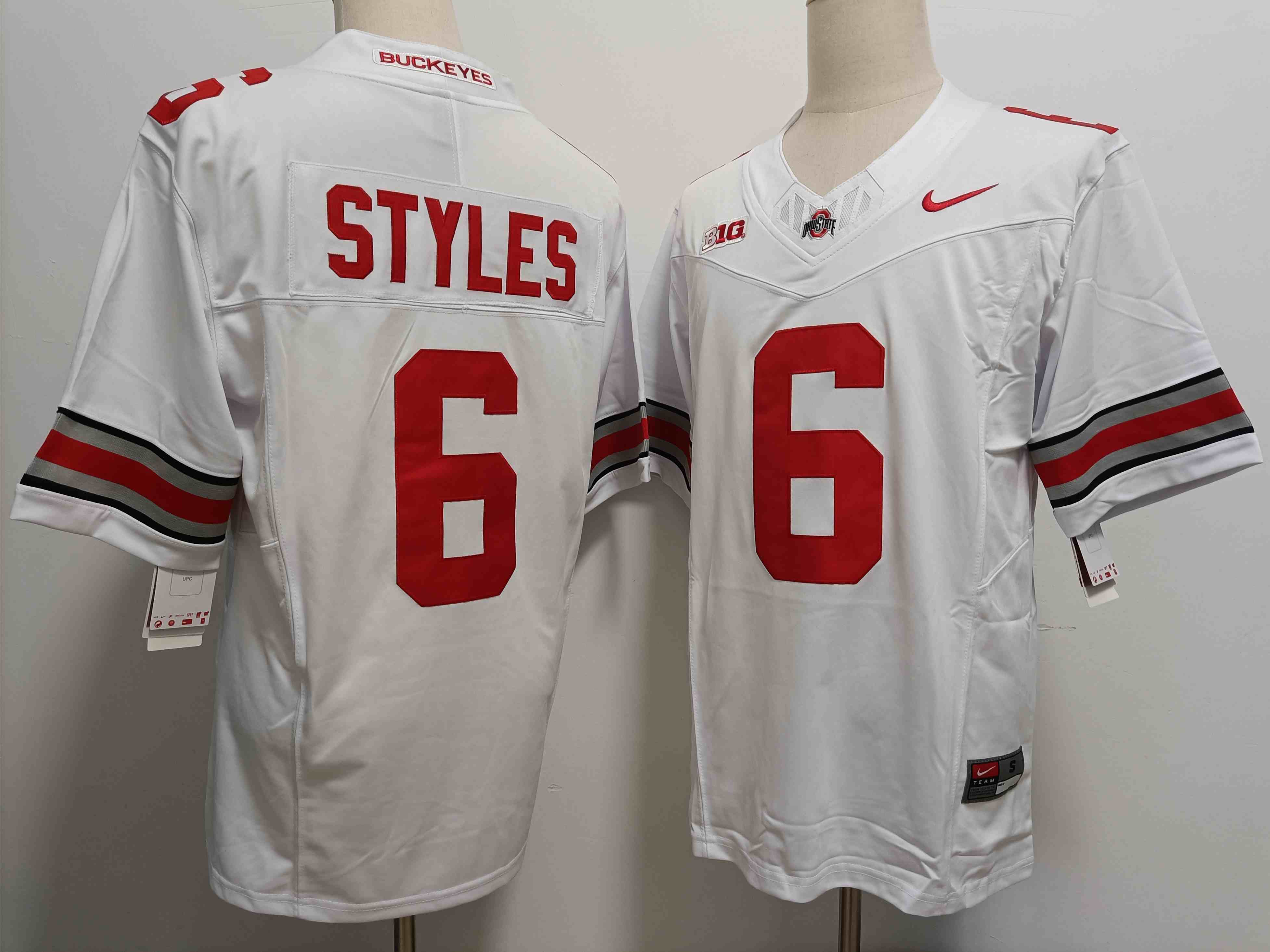 Men's Ohio State Buckeyes #6  Sonny Styles White 2023 F.U.S.E. Limited Stitched Jersey