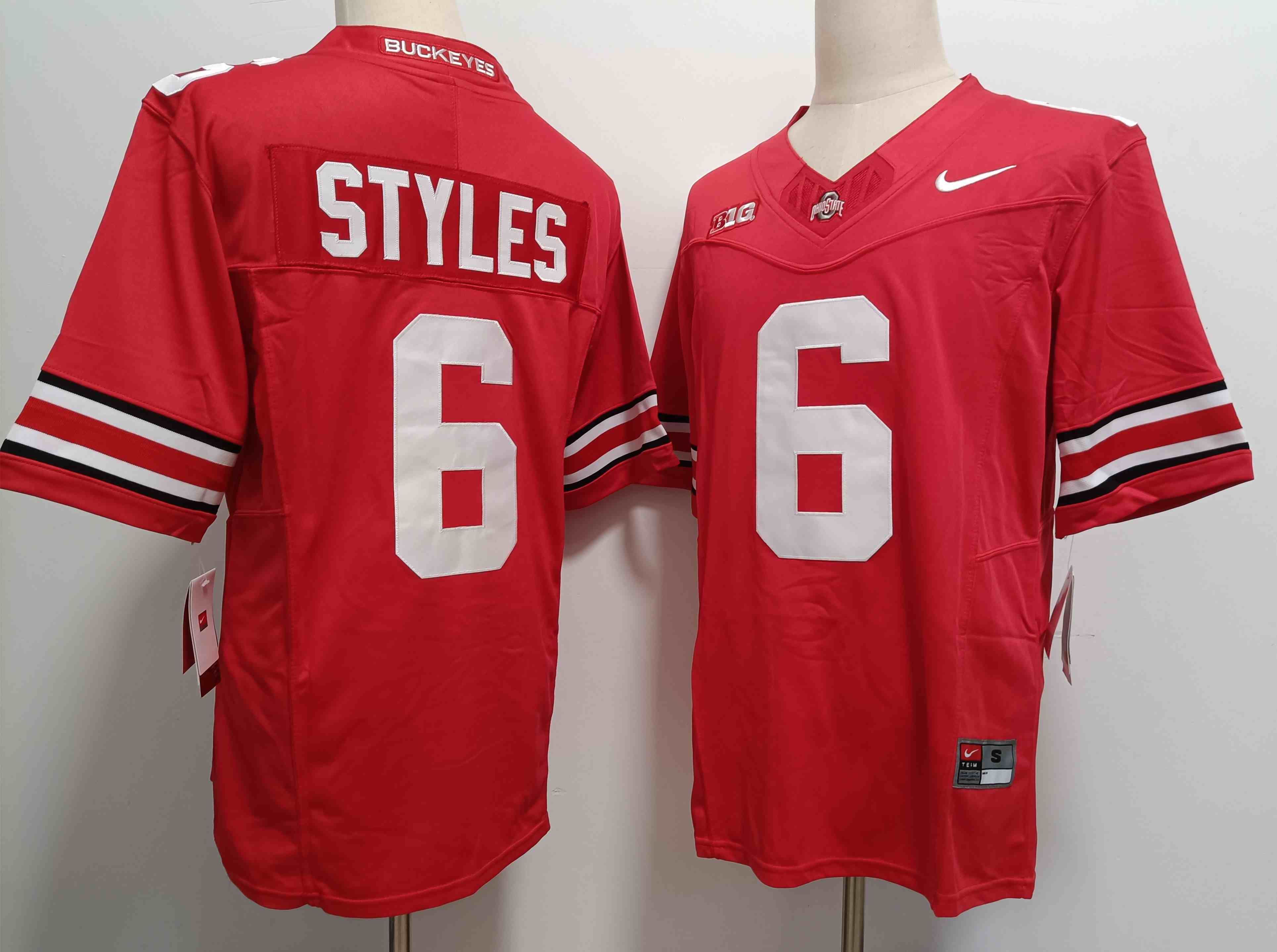 Men's Ohio State Buckeyes #6  Sonny Styles red 2023 F.U.S.E. Limited Stitched Jersey