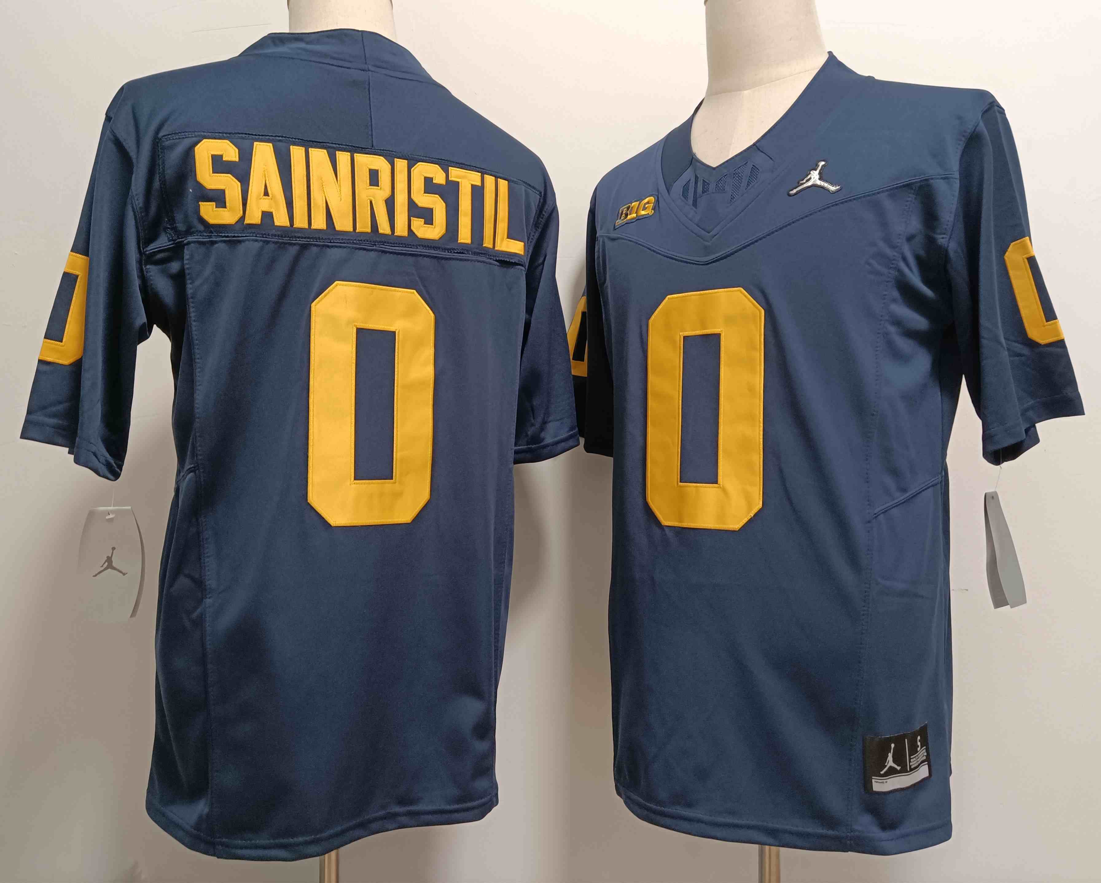 Michigan Wolverines Mike Sainristil  #0 Navy College Football Playoff Jersey Men’s