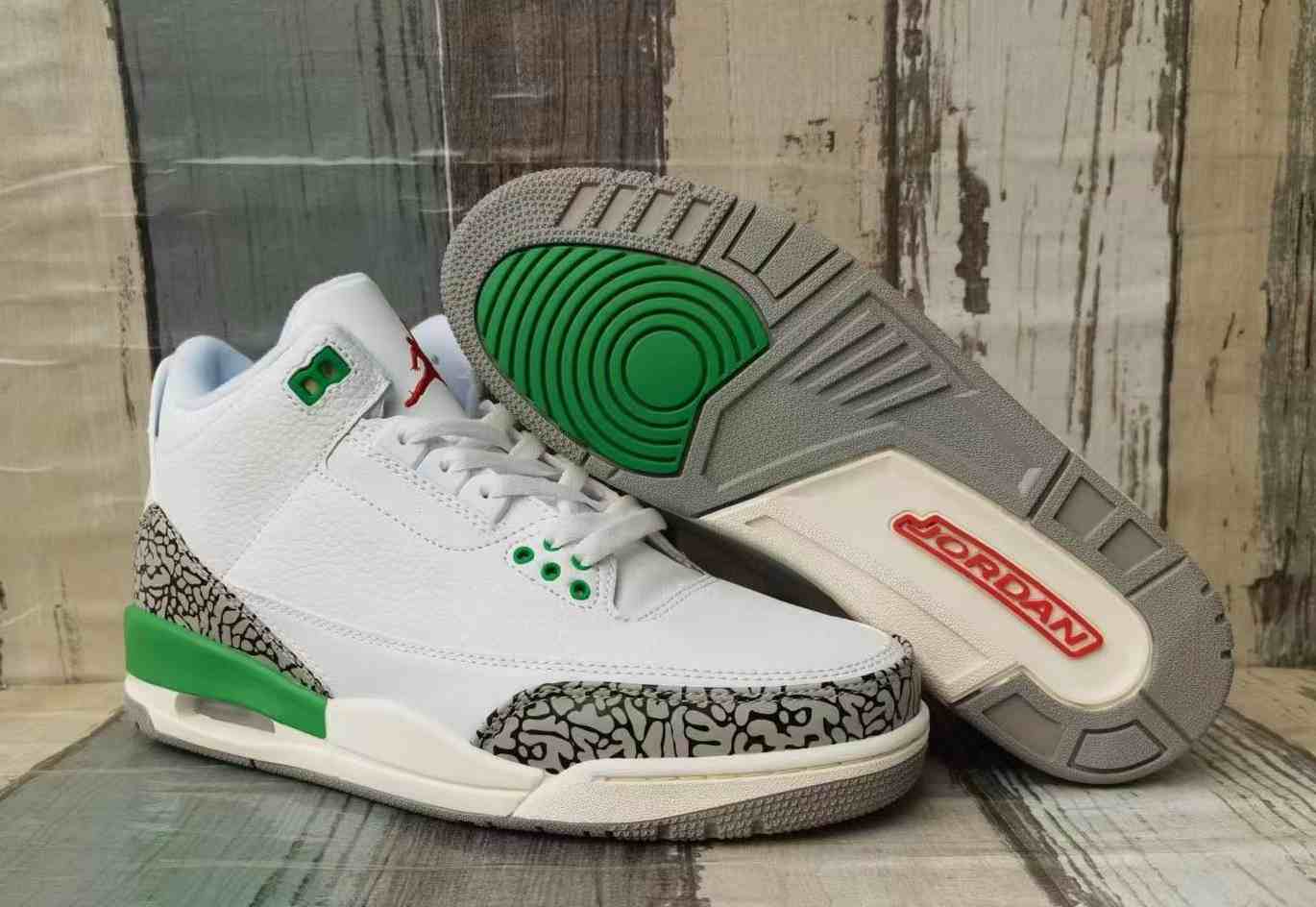 Air Jordan 3  White Green us7-us13 Men's shoes