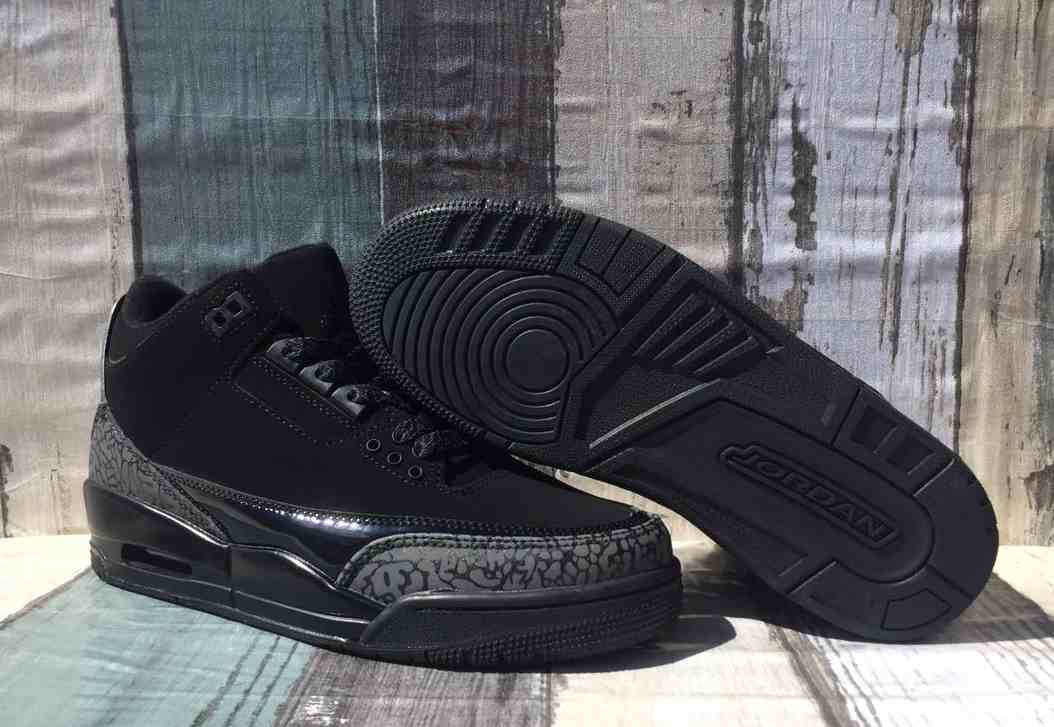 Air Jordan 3  Black us7-us13 Men's shoes