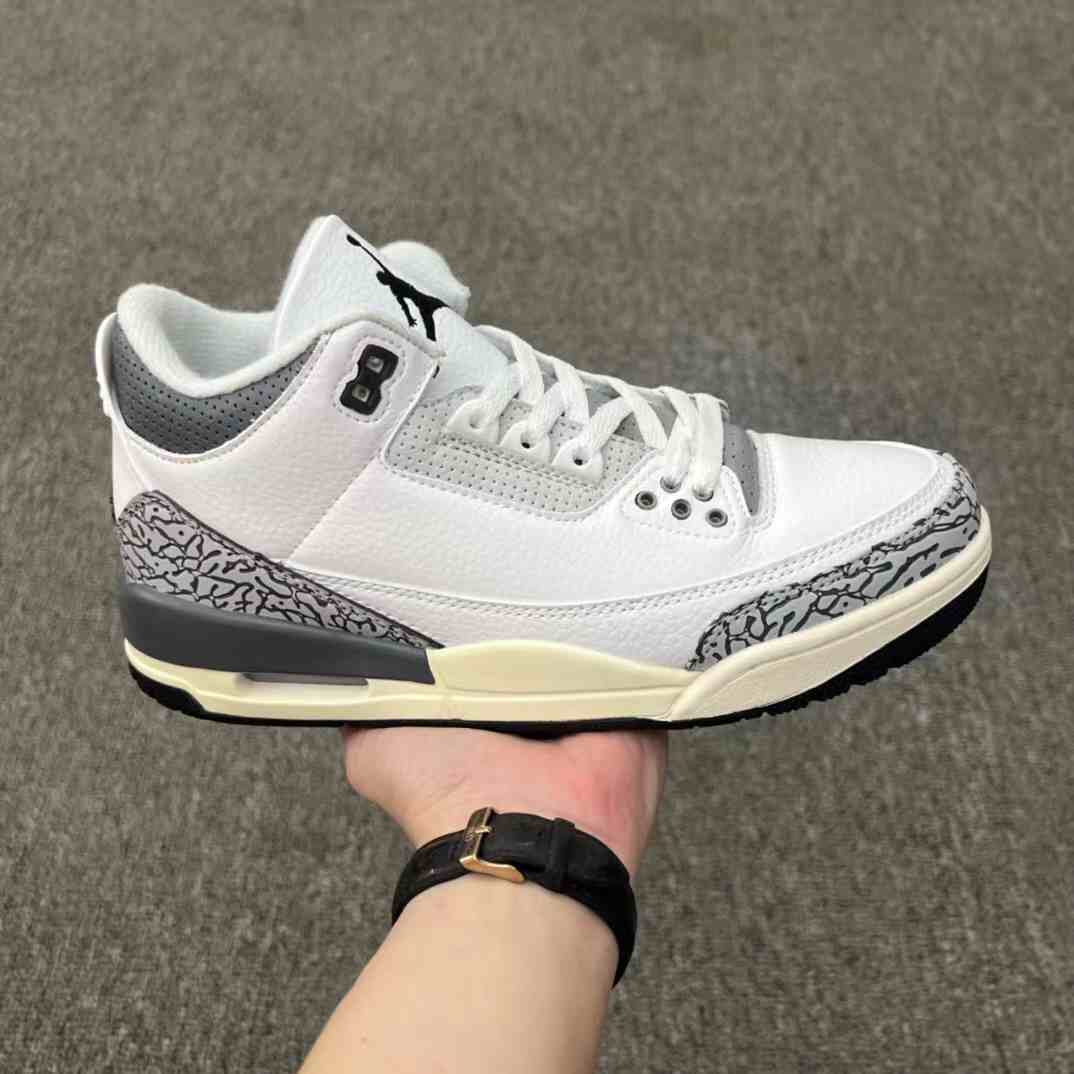 Air Jordan 3 White  Grey us7-us13 Men's shoes