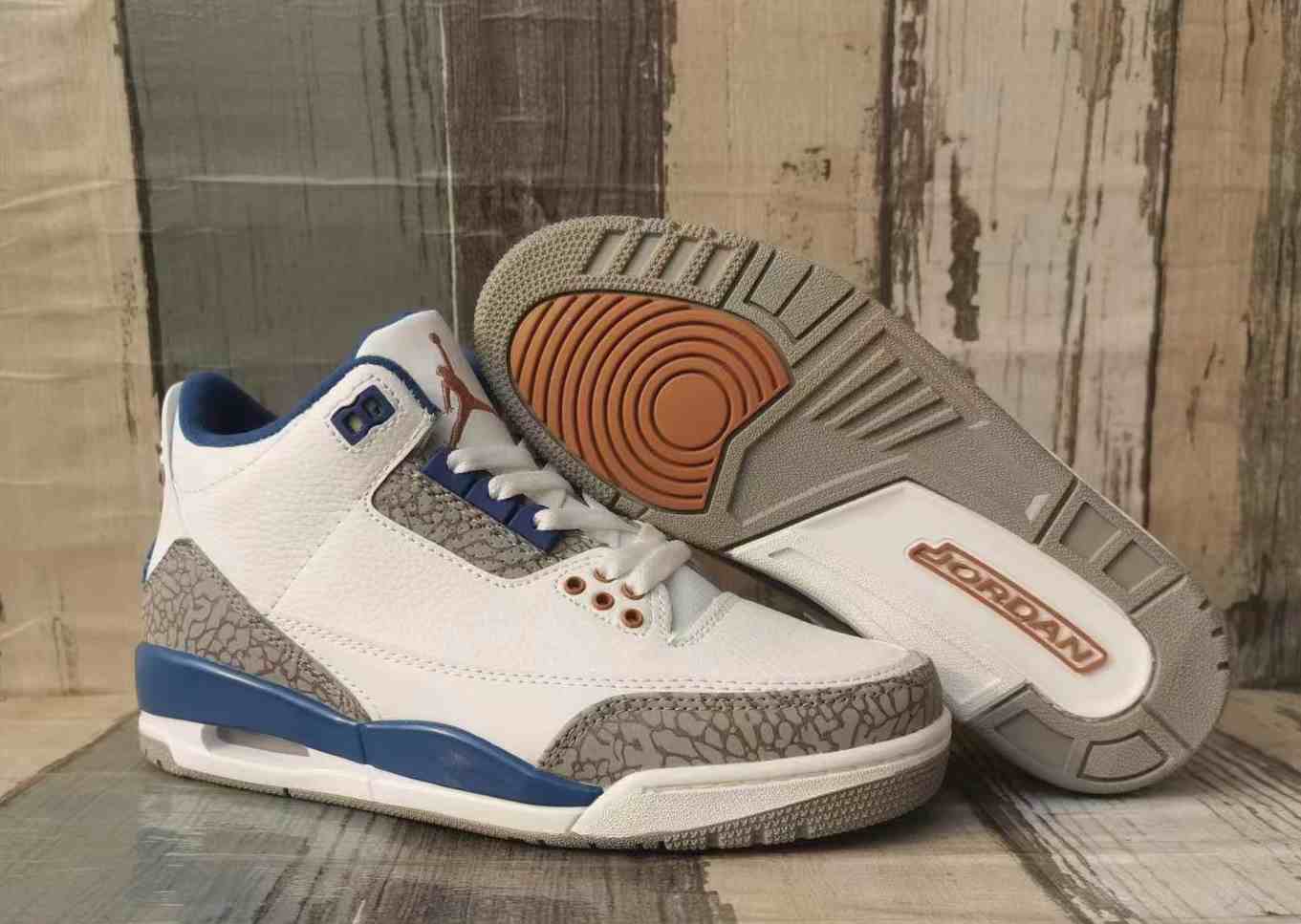 Air Jordan 3  White Orchid Bronze Male us7-us13 Men's shoes