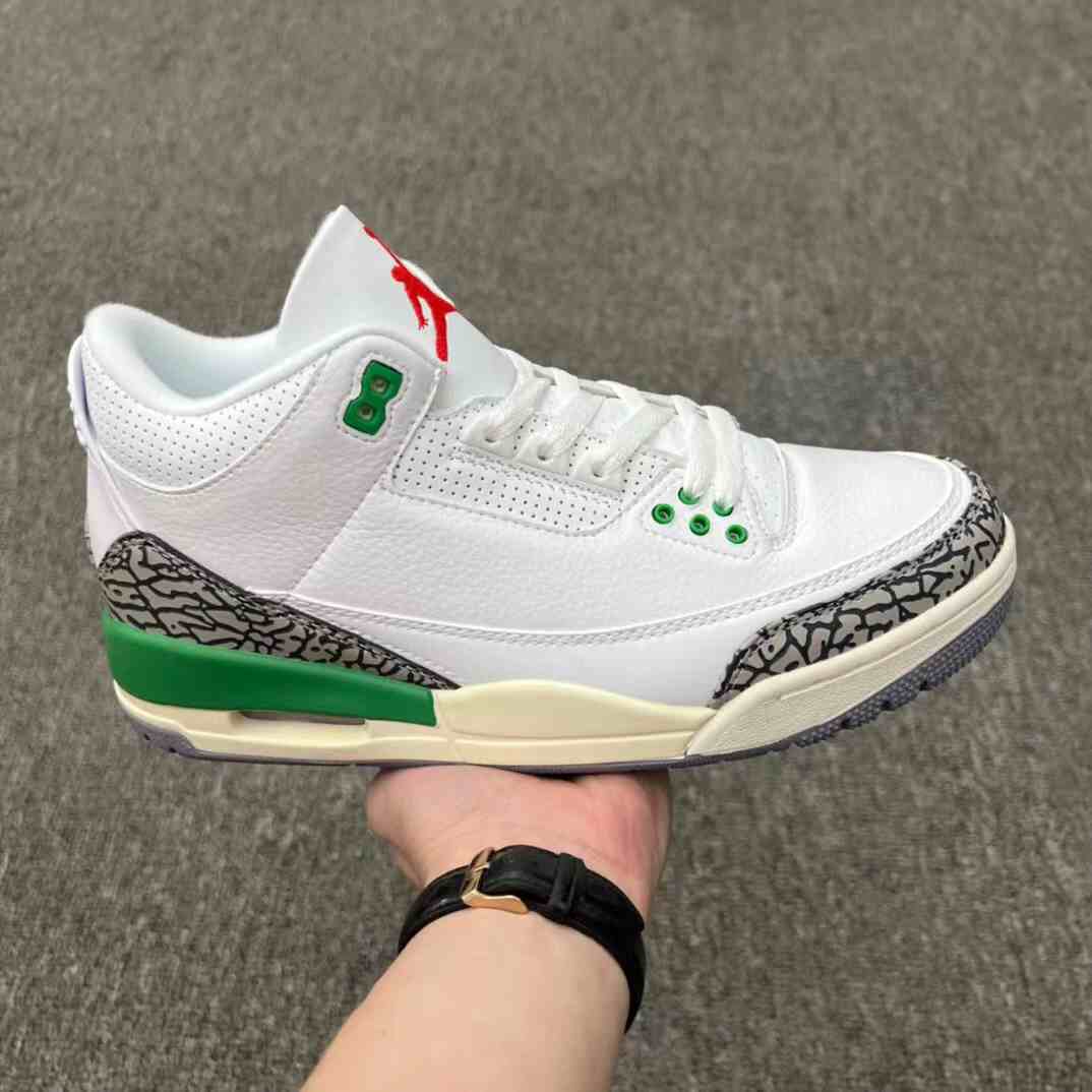 Air Jordan 3 White Green  us7-us13 Men's shoes