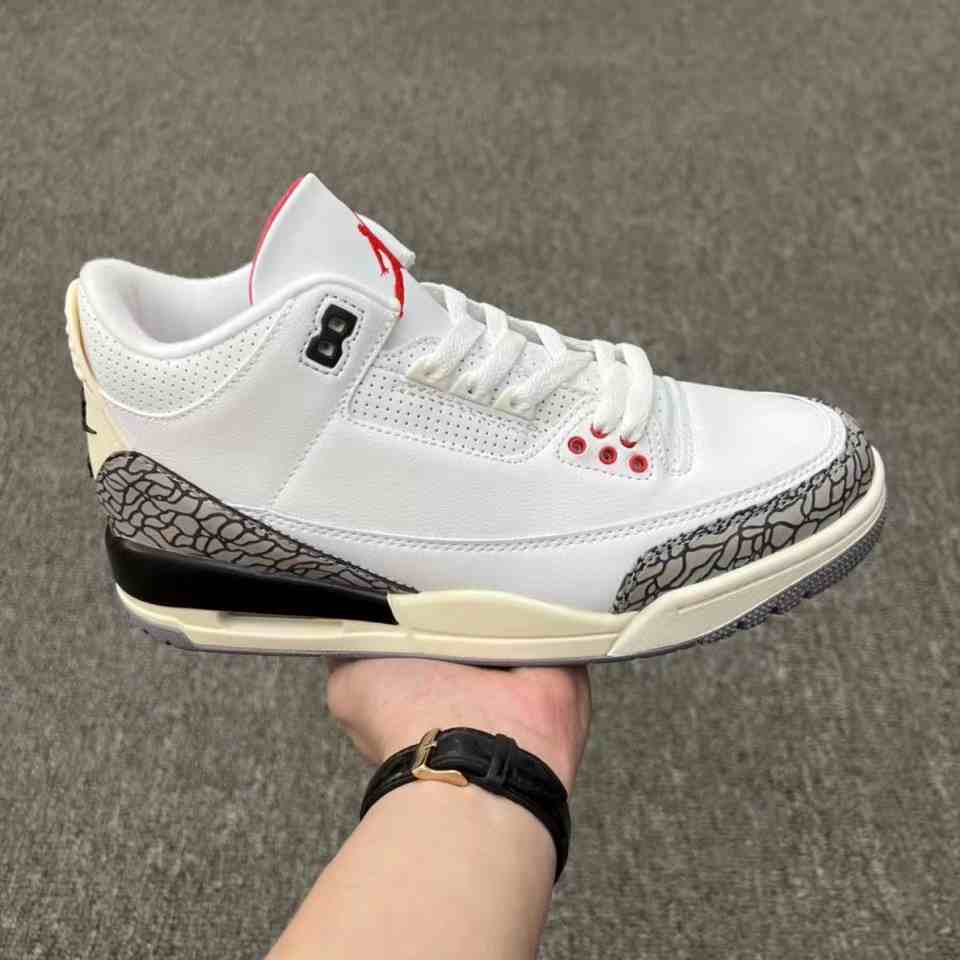 Air Jordan 3 White cement us7-us13 Men's shoes