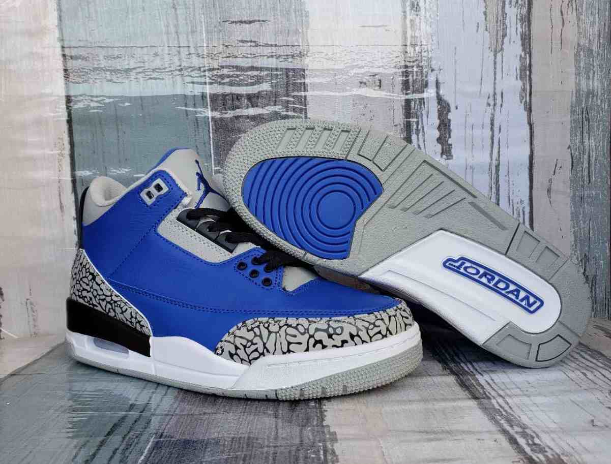 Air Jordan 3  Blue Black  us7-us13 Men's shoes