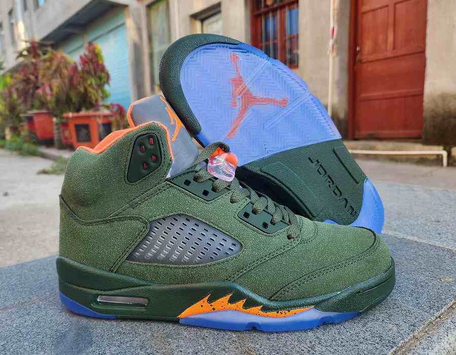 Air Jordan 5 Green us7-us13 Men's shoes