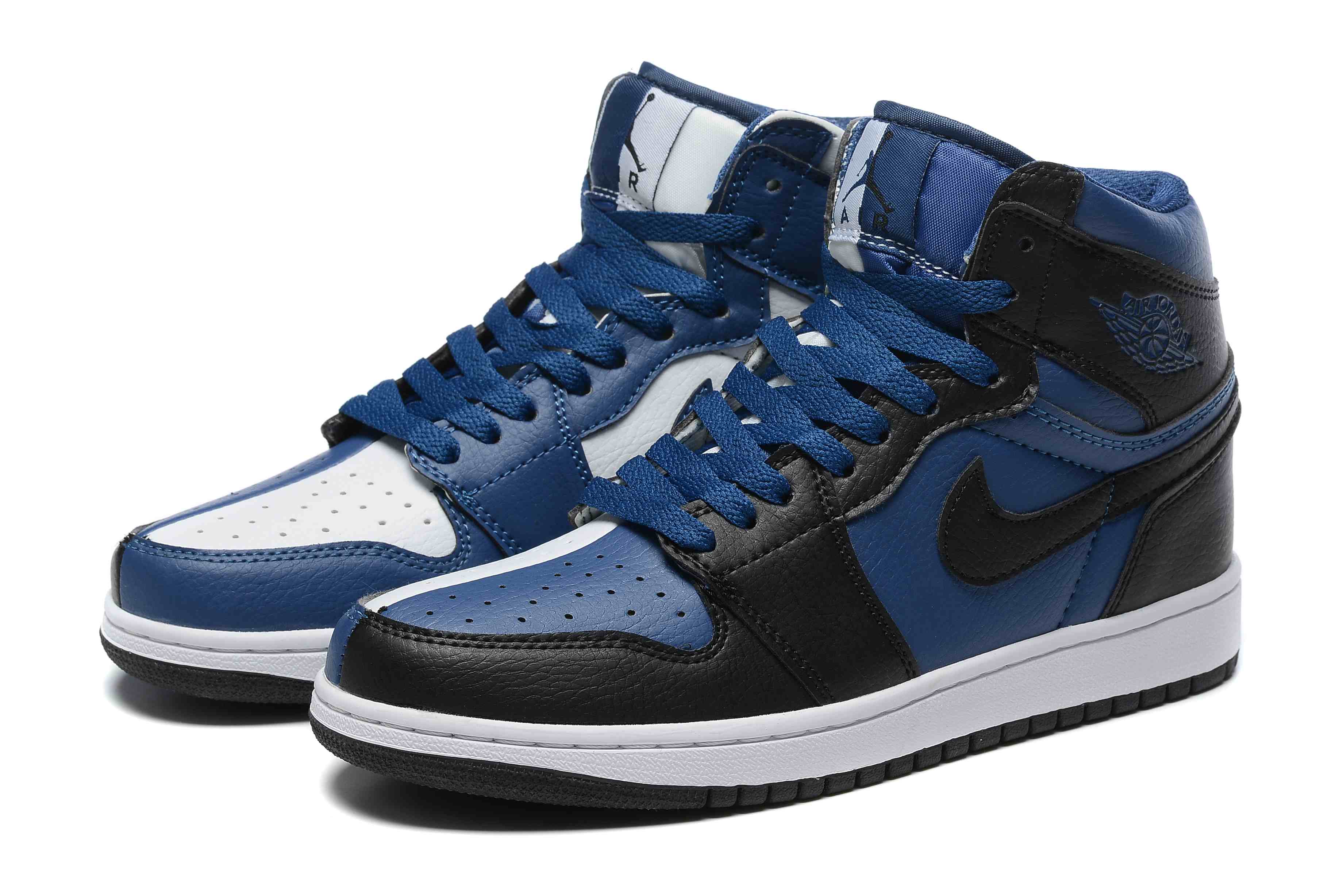 Air Jordan 1  Blue White Split With Patch Cool Base Stitched Joker  us5.5-us11 Women's shoes