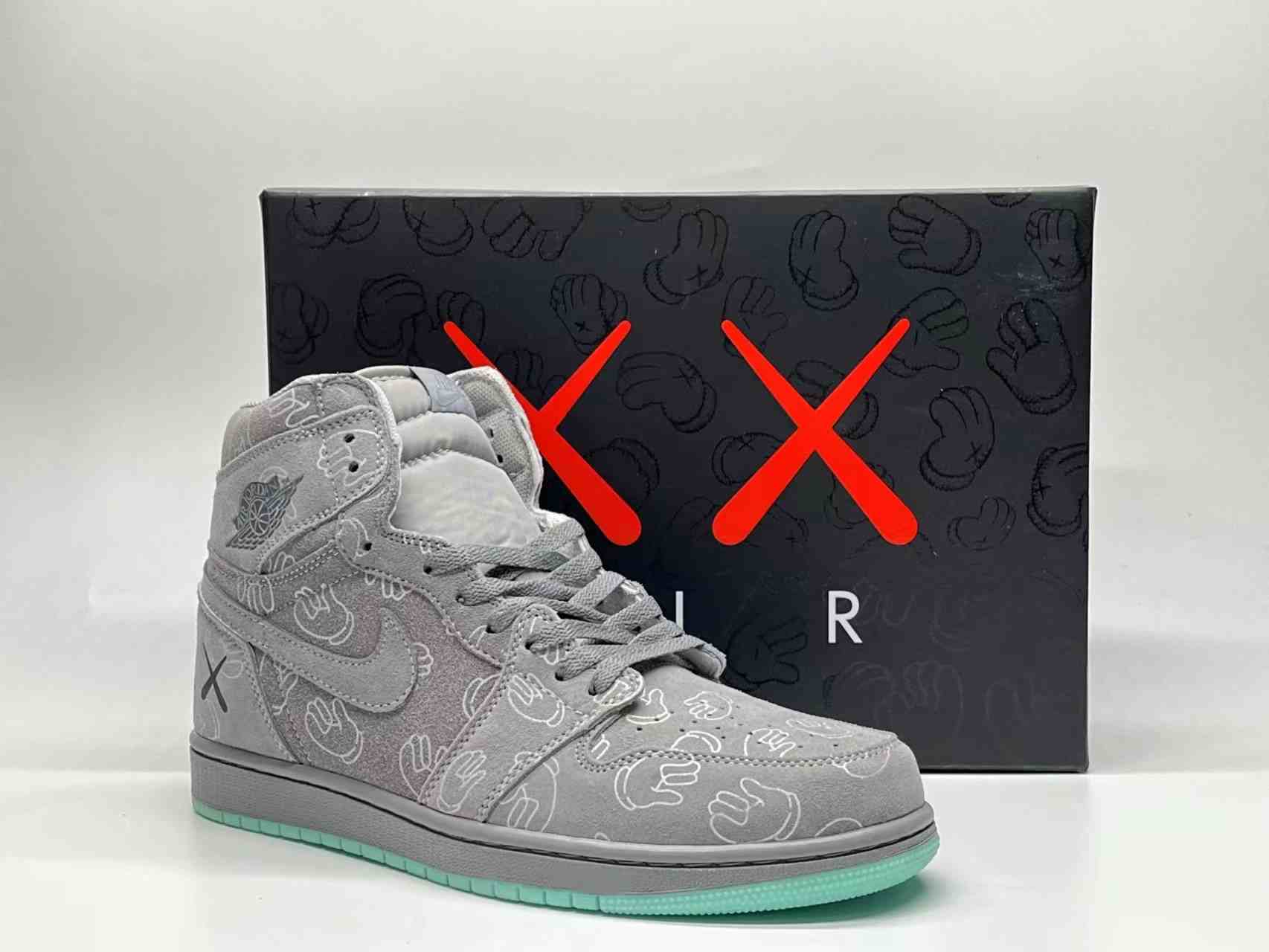 Air Jordan 1 Customized Cool Grey   us5.5-us13 Women's shoes