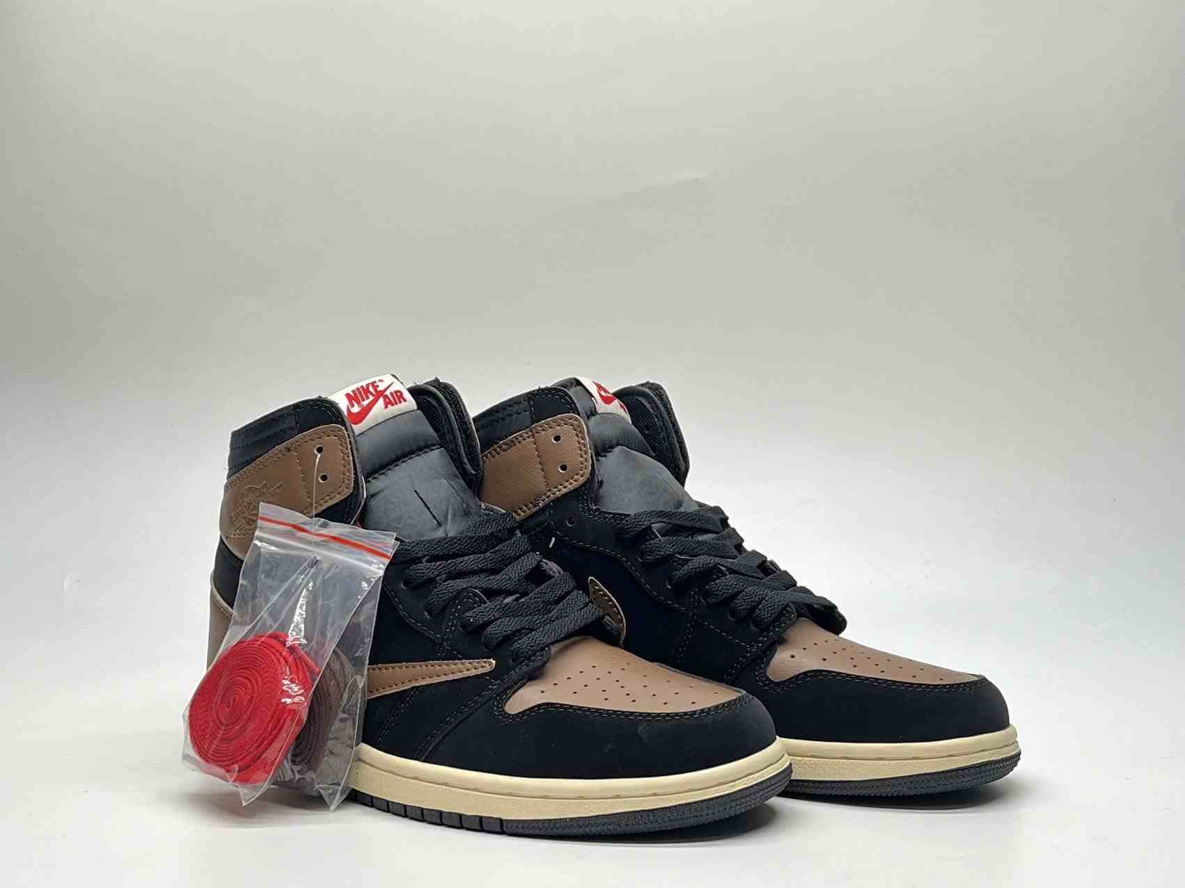 Air Jordan 1  Black Mocha inverted hook  us5.5-us13 Women's shoes