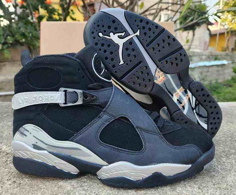 Air Jordan 8 Black  Silver us7-us13 Men's shoes