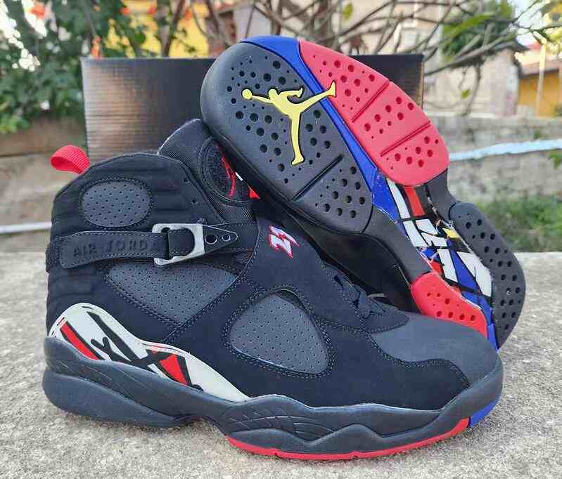 Air Jordan 8 Black Red us7-us13 Men's shoes
