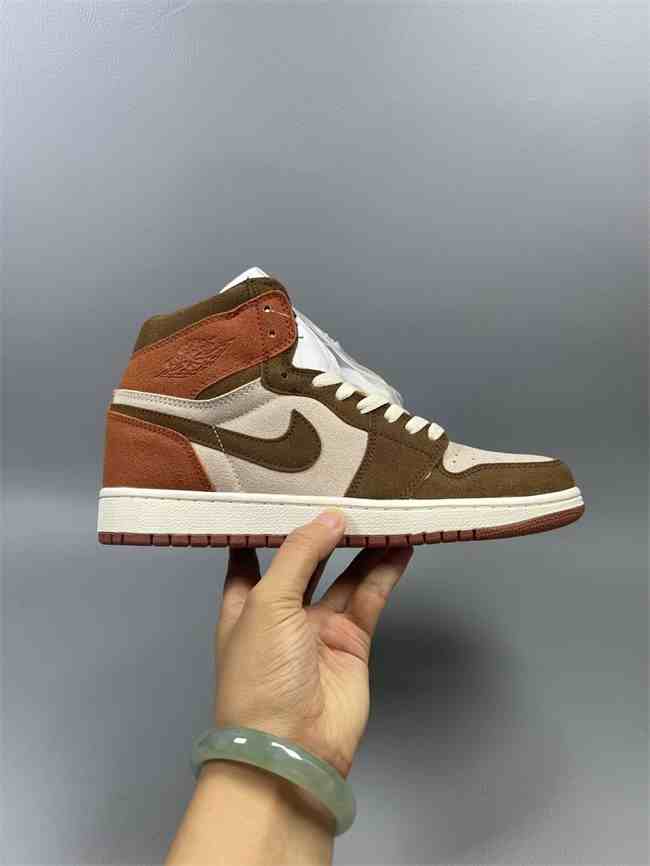 Men's Running Weapon Air Jordan 1 Brown Cream Shoes us7-us11