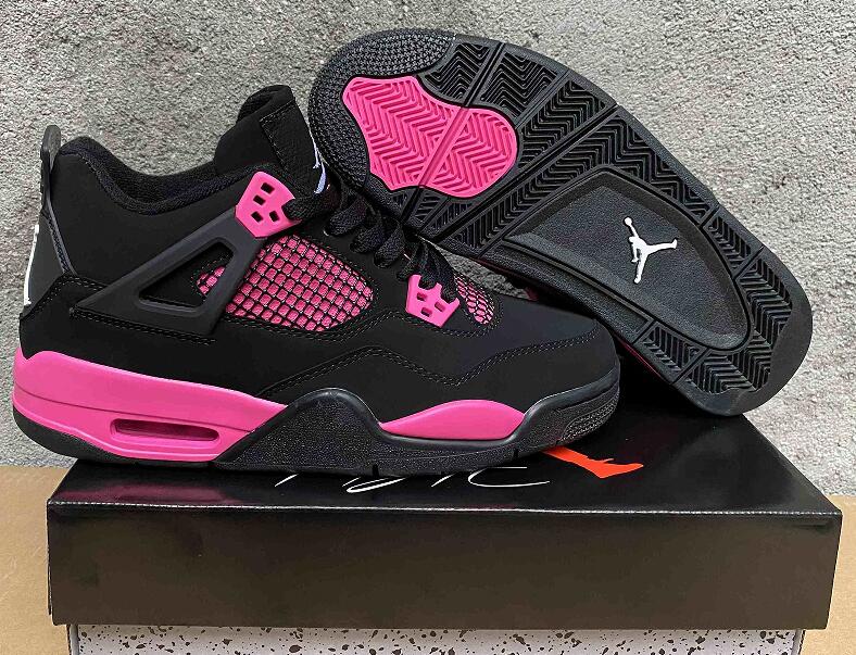 Air Jordan 4  Bliack Pink us5.5-us13 Men's shoes
