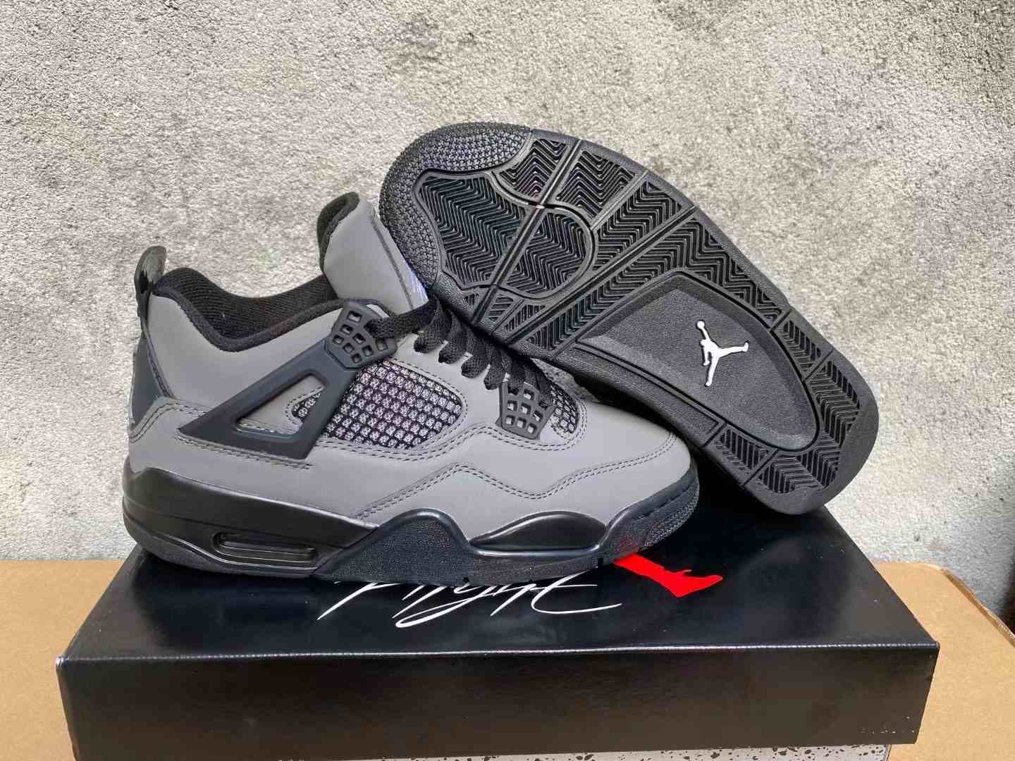 Air Jordan 4 Grey Black us5.5-us13 Men's shoes