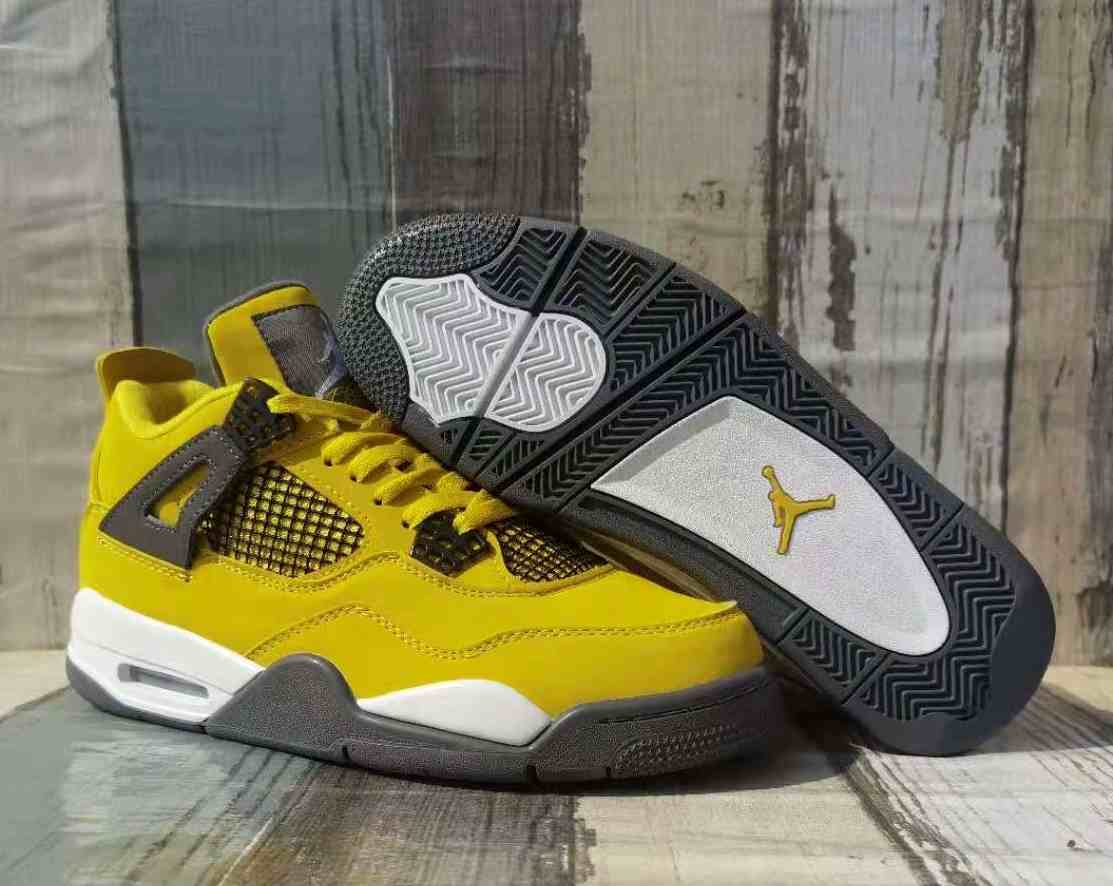 Air Jordan 4 Dianmu Yellow us8-us13 Men's shoes