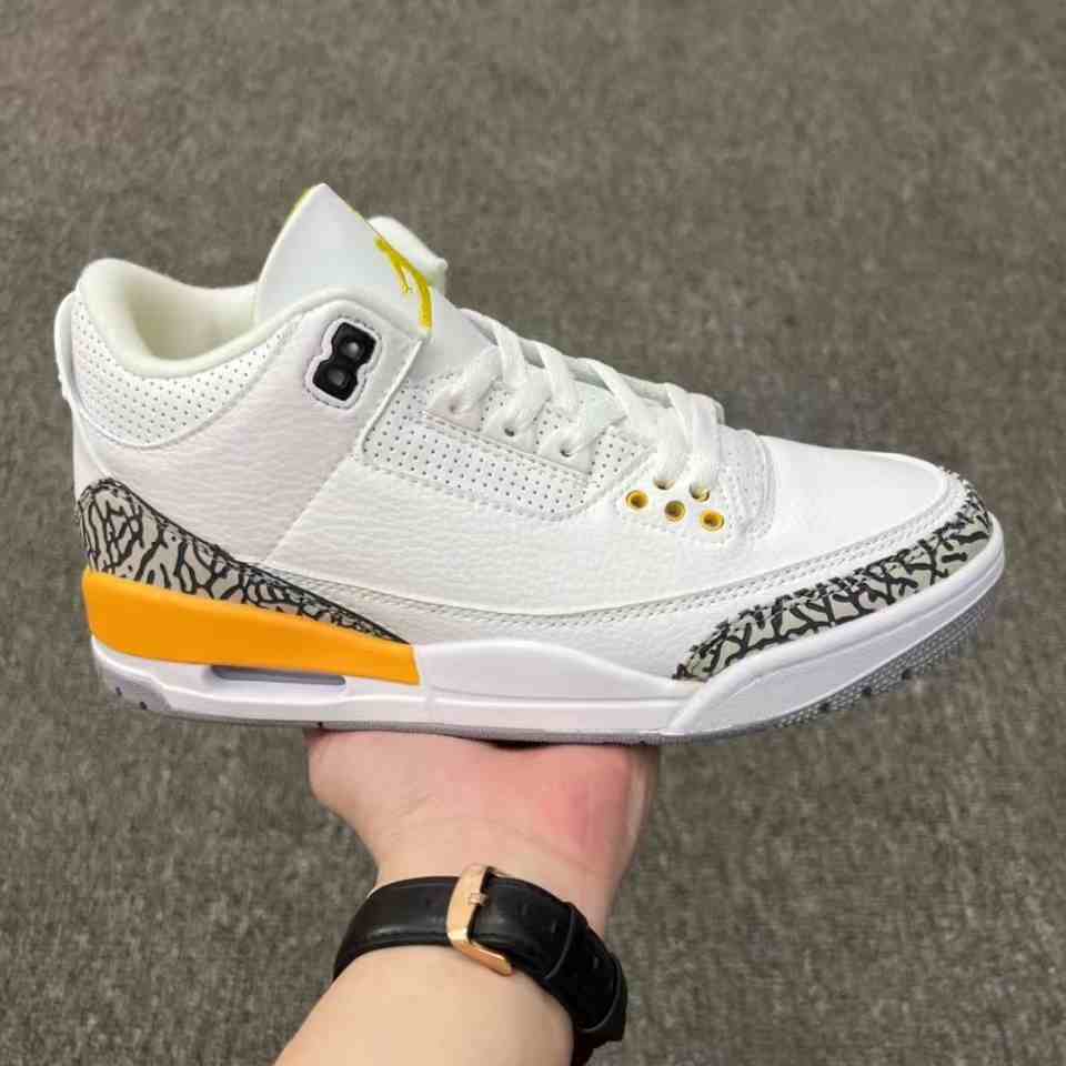Air Jordan 3 White Yellow US5.5-US8 Women's Shoes