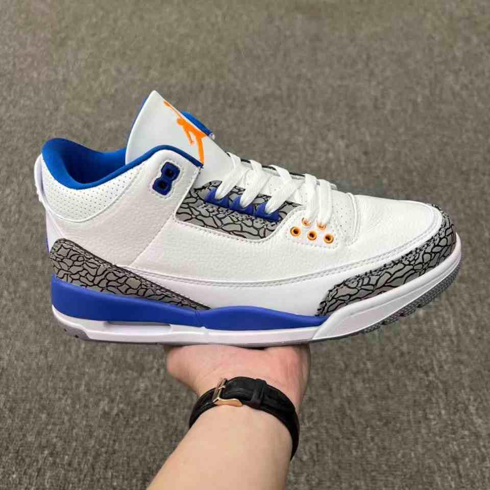 Air Jordan 3 White Blue US5.5-US8 Women's Shoes
