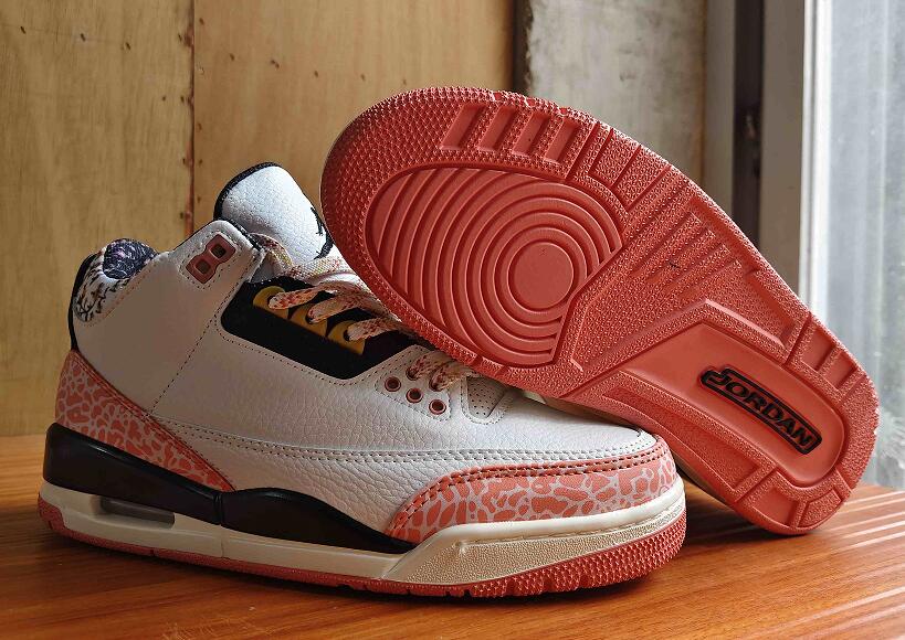 Air Jordan 3 White Orange US5.5-US8 Women's Shoes